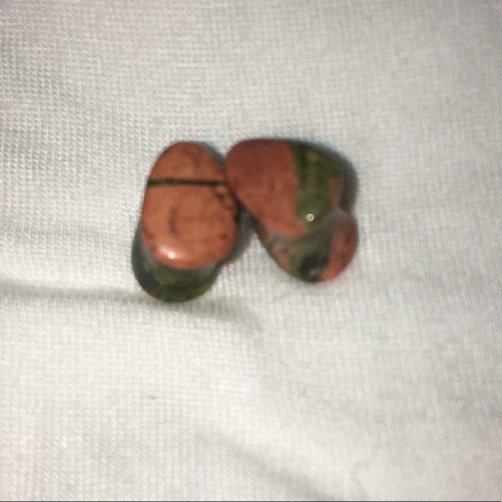 Unakite teardrop plugs 8mm 0g